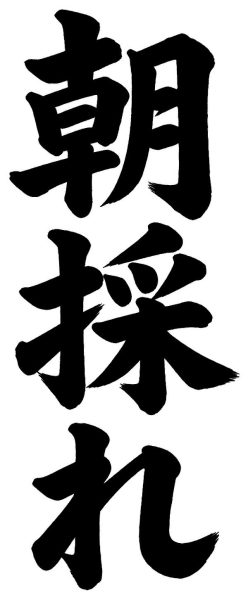 朝採れ