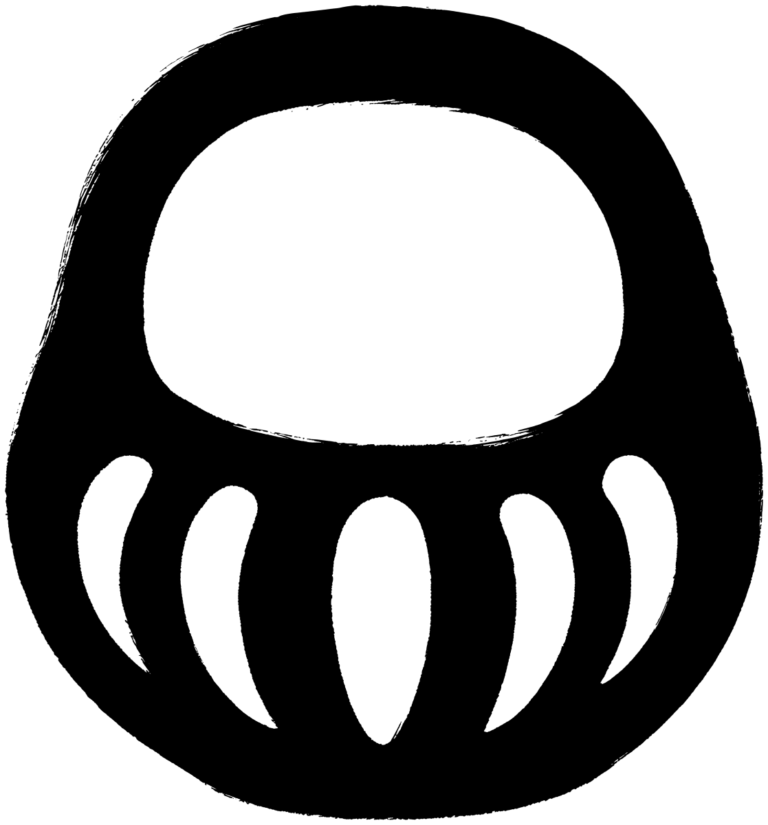 だるまの筆文字フリー素材