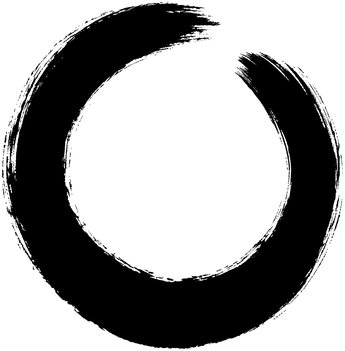 円相(輪)の筆文字フリー素材