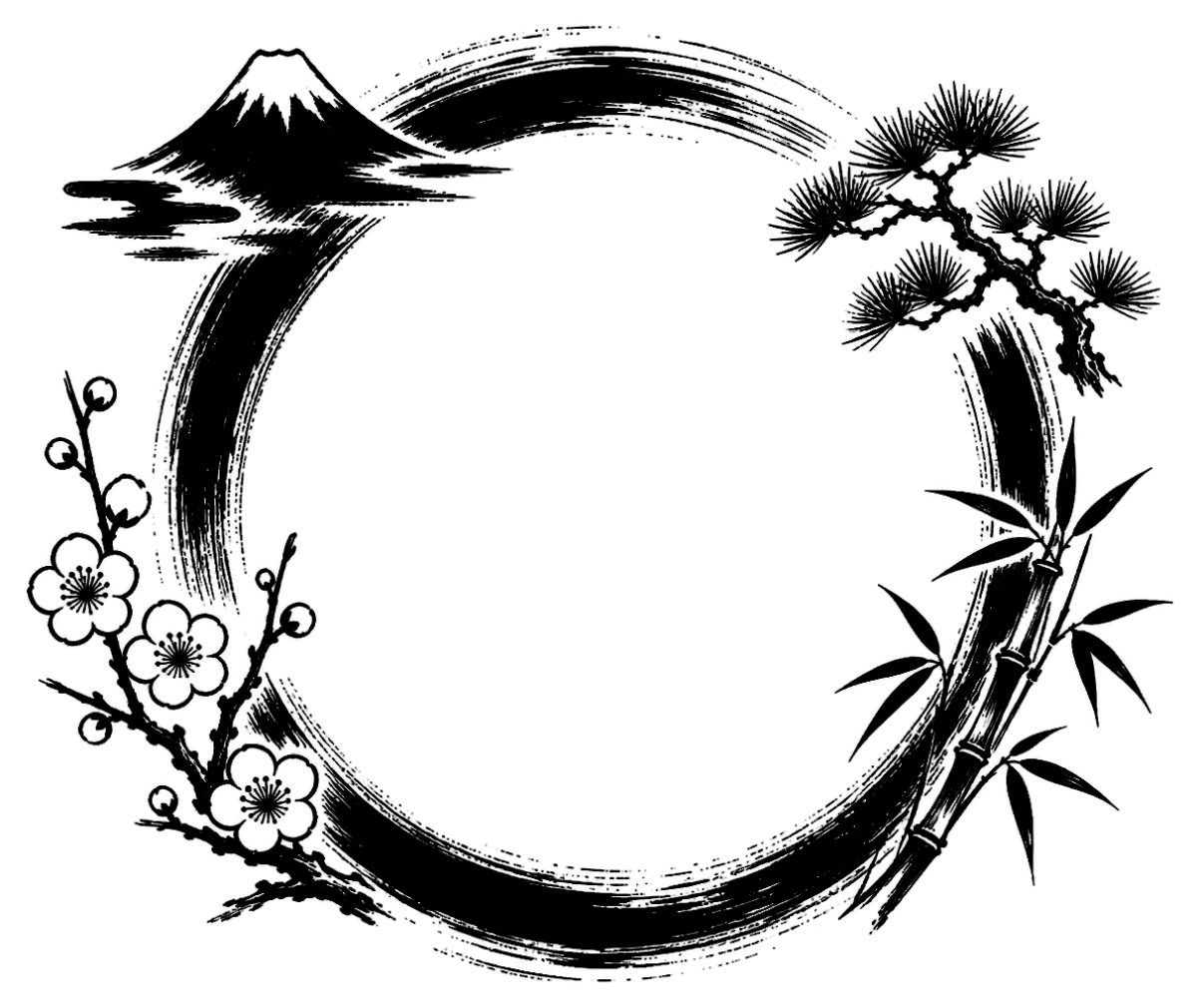 丸い飾り枠