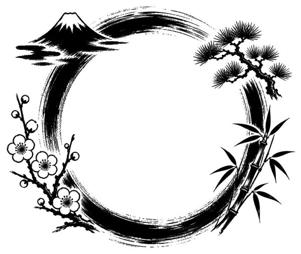 丸い飾り枠