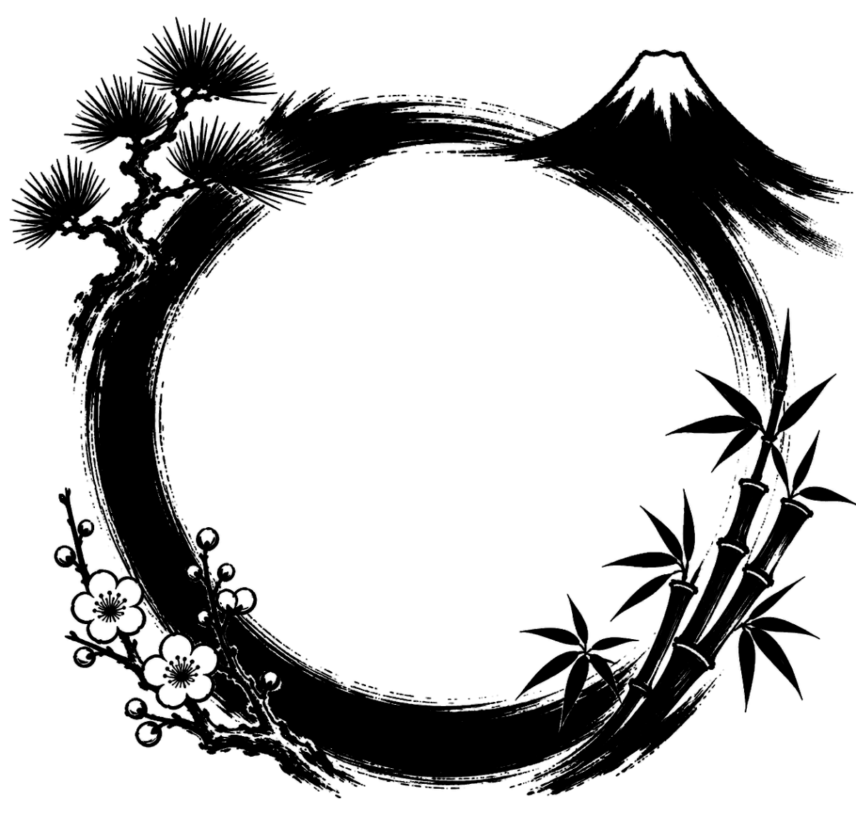 丸い飾り枠