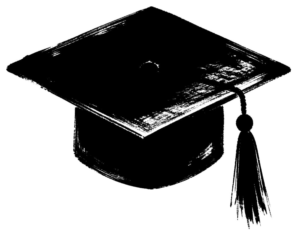 学帽の筆文字フリー素材