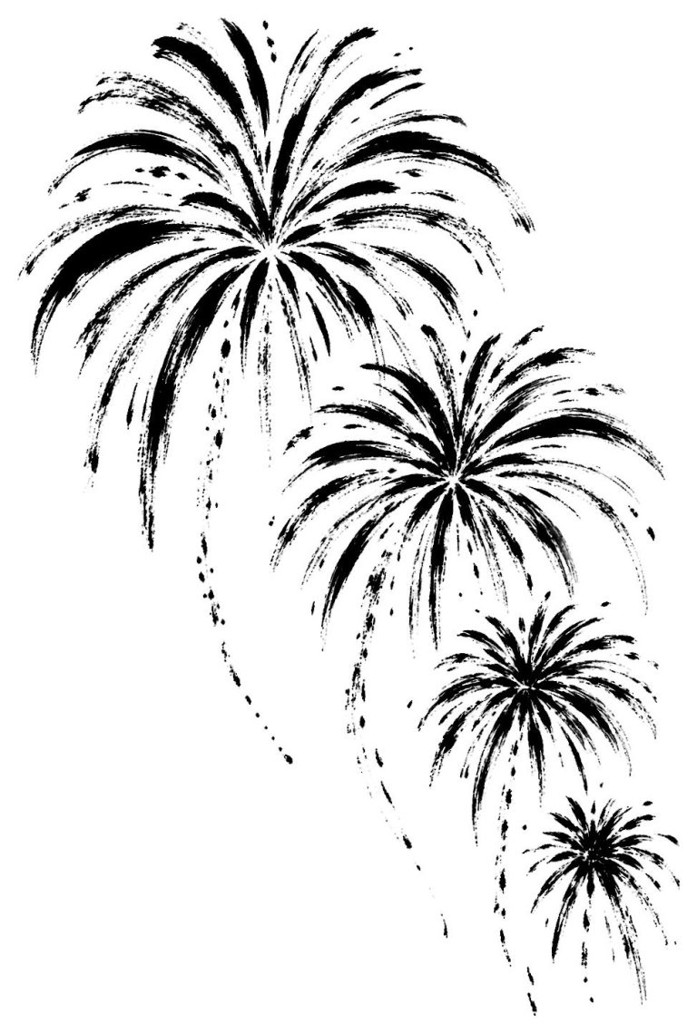 連なる花火