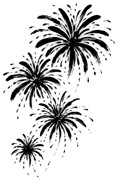 連なる花火