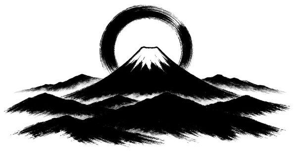山から昇る初日の出
