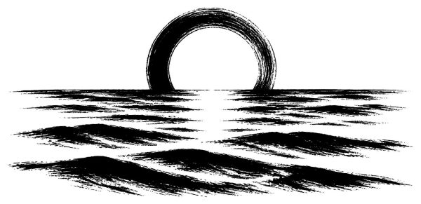 海から昇る初日の出