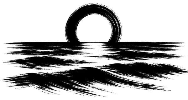 海から昇る初日の出