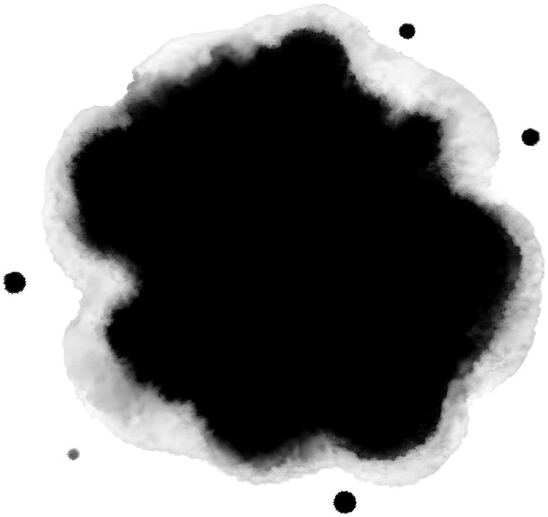 墨のにじみ（丸）