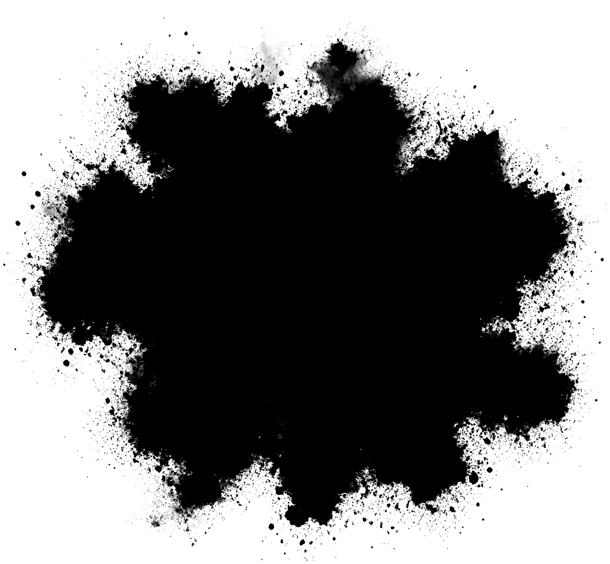 霧状の墨の筆文字フリー素材