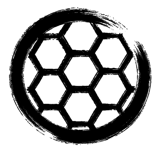 亀甲紋の筆文字フリー素材