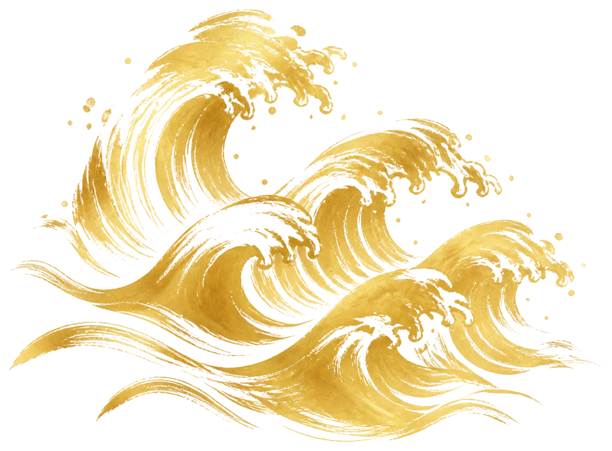 金の青海波