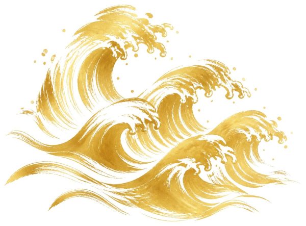 金の青海波