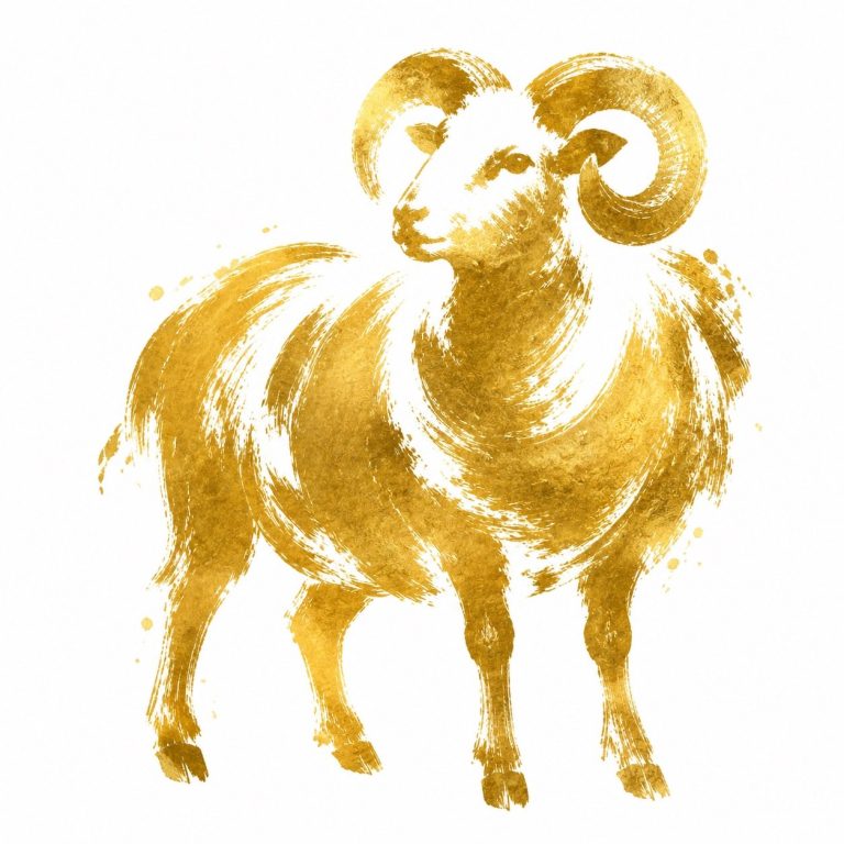 金の羊（全身）