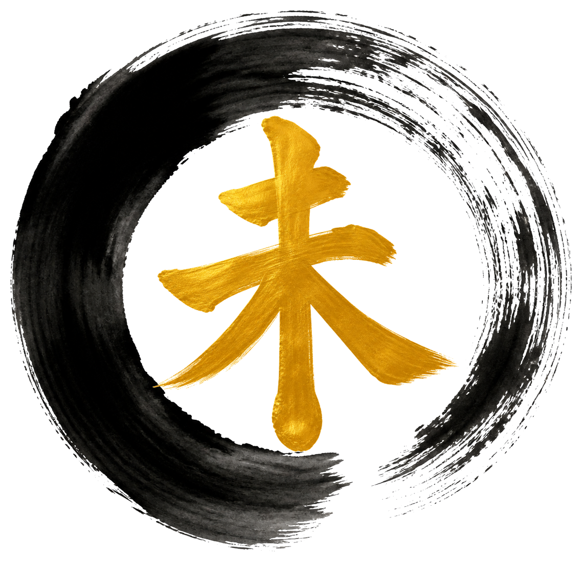 金文字の未（黒円相）