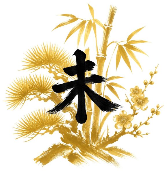 未の金彩（松竹梅）