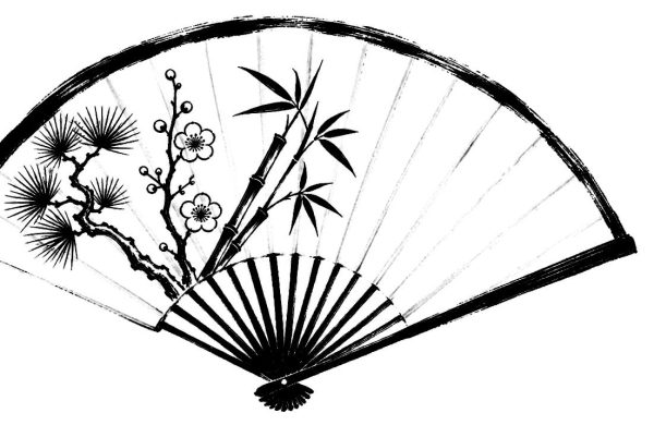 広げた扇