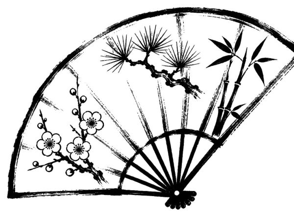 広げた扇