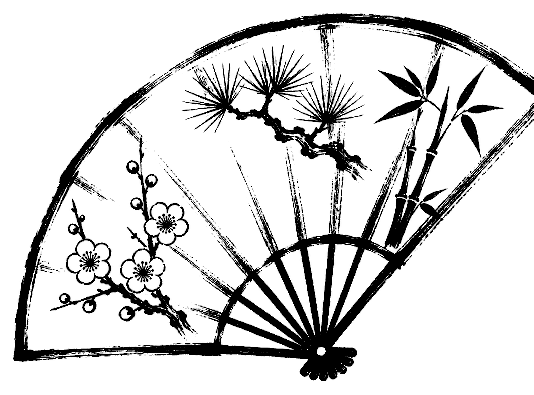 広げた扇
