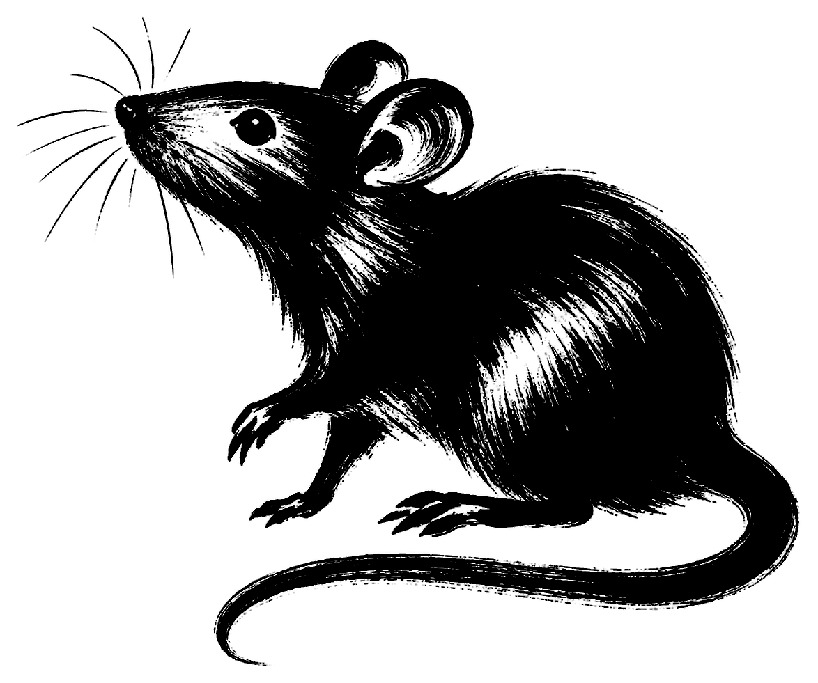 鼠の筆文字フリー素材