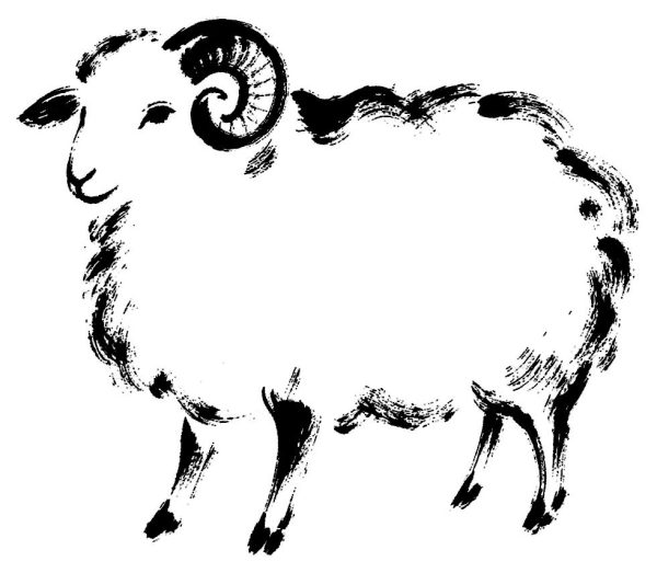 一筆書きの羊