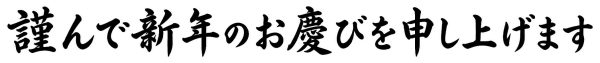 謹んで新年のお慶びを申し上げます