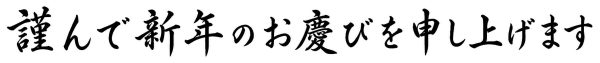 謹んで新年のお慶びを申し上げます
