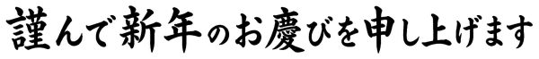 謹んで新年のお慶びを申し上げます