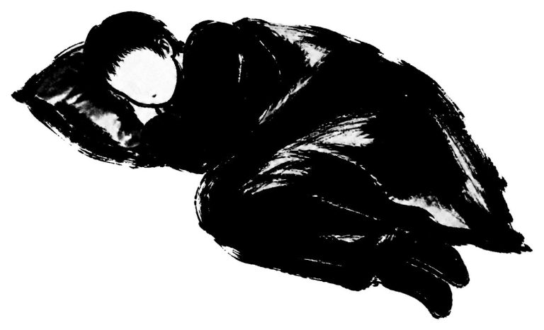 眠る人