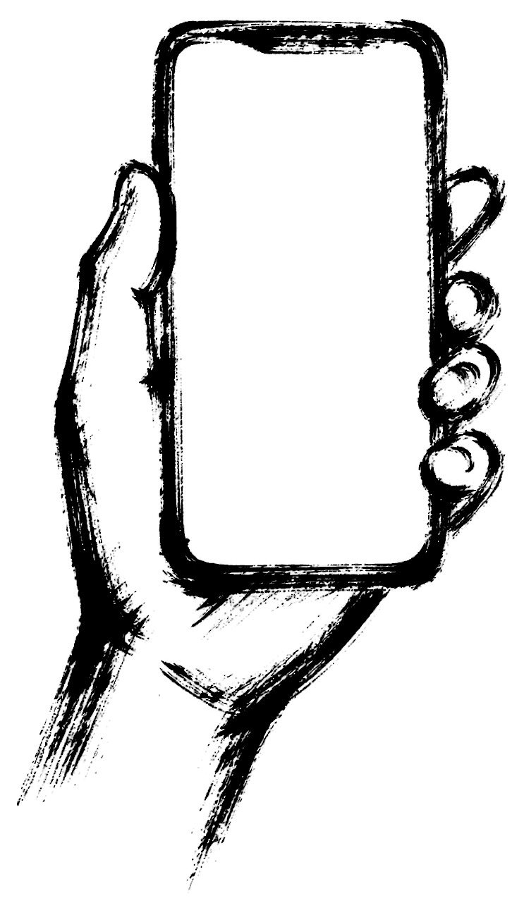スマホを持つ手