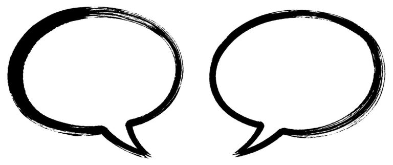 対話の吹き出し2つ