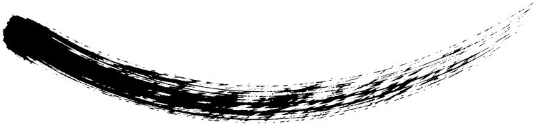 弧を描く一筆