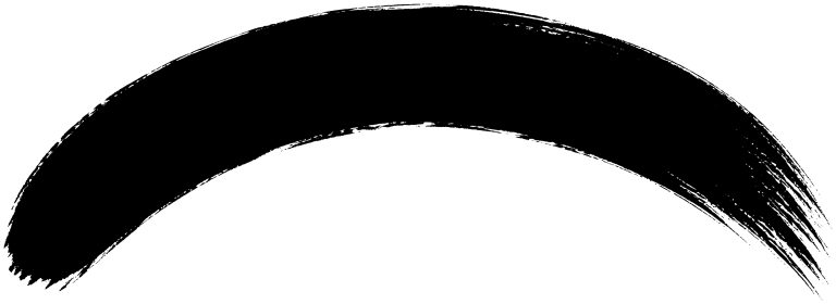 弧を描く一筆