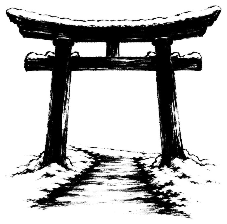 雪の鳥居